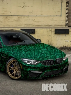 Краска зеленая камуфляжная аэрозольная матовая DECORIX - светопоглощающая краска Зеленый камуфляж в баллончике 520 мл