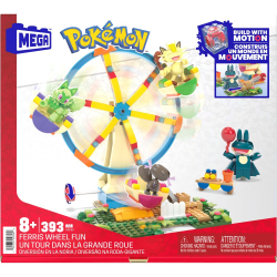 MEGA Pokemon - Колесо обозрения + 4 фигурки Строительные блоки 393 элемента. HXF80 / артикул   HXF80  / GTIN 194735228560