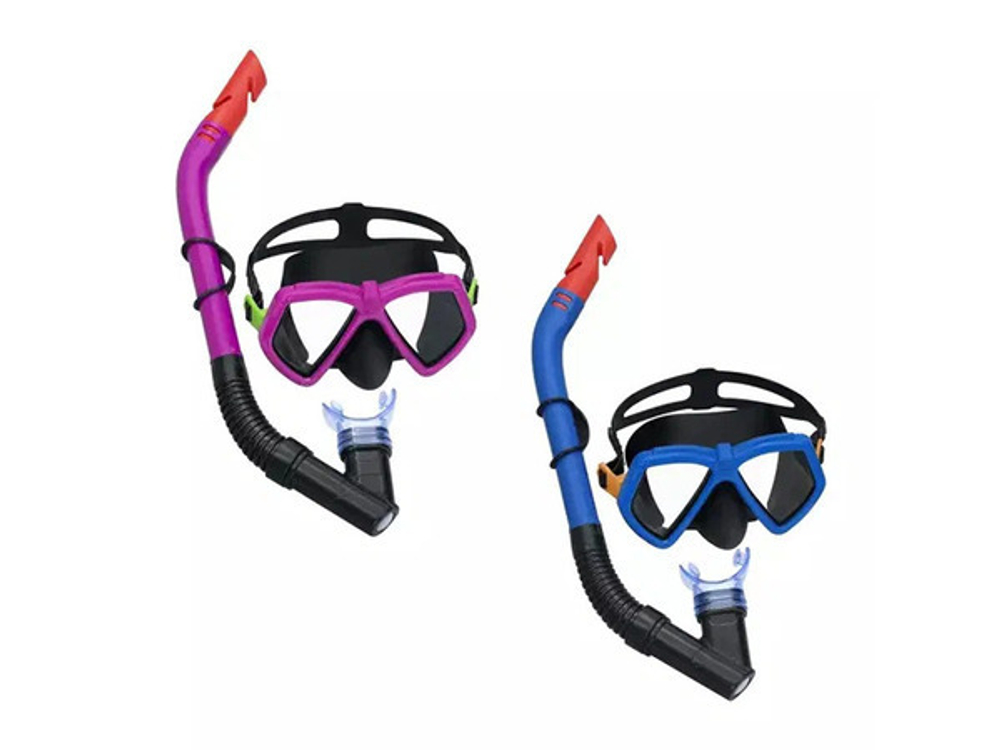 Набор для подводного плавания от 7 лет Dominator Snorkel Mask: маска,трубка, Bestway (24070)