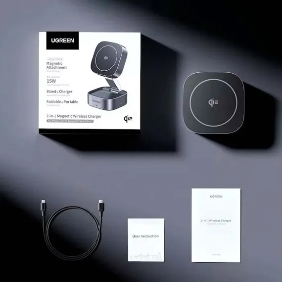 Ugreen W526 Magnetic Wireless Charger Grey Cosmos