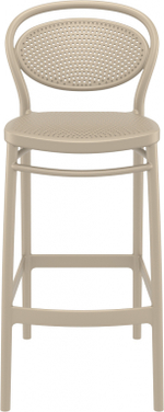 Стул пластиковый барный Siesta Contract Marcel Bar 75, бежевый