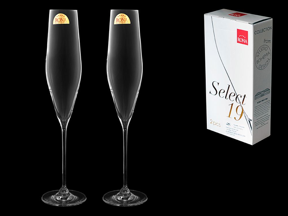  из 2 бокалов для шампанского Rona Swan 190 мл -  бокалы для .