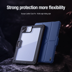Чехол книжка от Nillkin для Xiaomi Pad 7 и 7 Pro, серия Bumper Pro Case-Multi Angle Folding Style, многофункциональный складной стиль