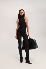 Леггинсы со сборкой в рубчик