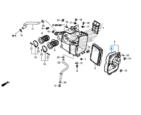 17232-K87-A00. SEAL, AIR CLEANER. Honda Rebel300, Rebel 500 (CMX300, CMX500)