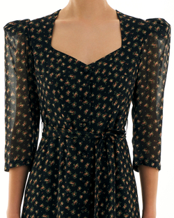 Платье Carmina (Кармина) черное в розочки