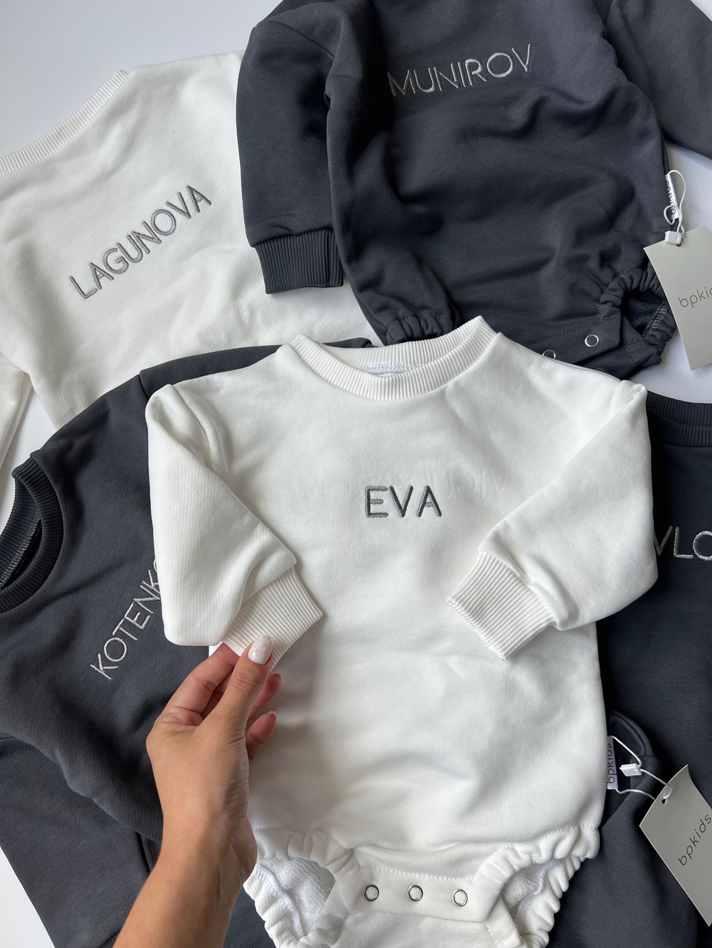 Боди oversized + пинетки молоко
