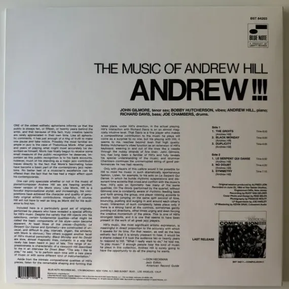 Andrew Hill – Andrew!!! - Blue Note Tone Poet Series - LP