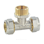 Тройник МП латунь никель обжим Дн 16х1/2"х16 НР ГОСТ 32415-2013 7014 Aquasfera 7014-01