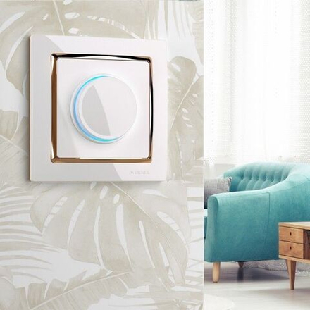 Рамка на 1 пост Snabb (белый/золото)