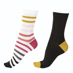 Набор из 2 пар носков из бамбуковой нити (Размер: S-M-L) (Цвет: разноцветный)