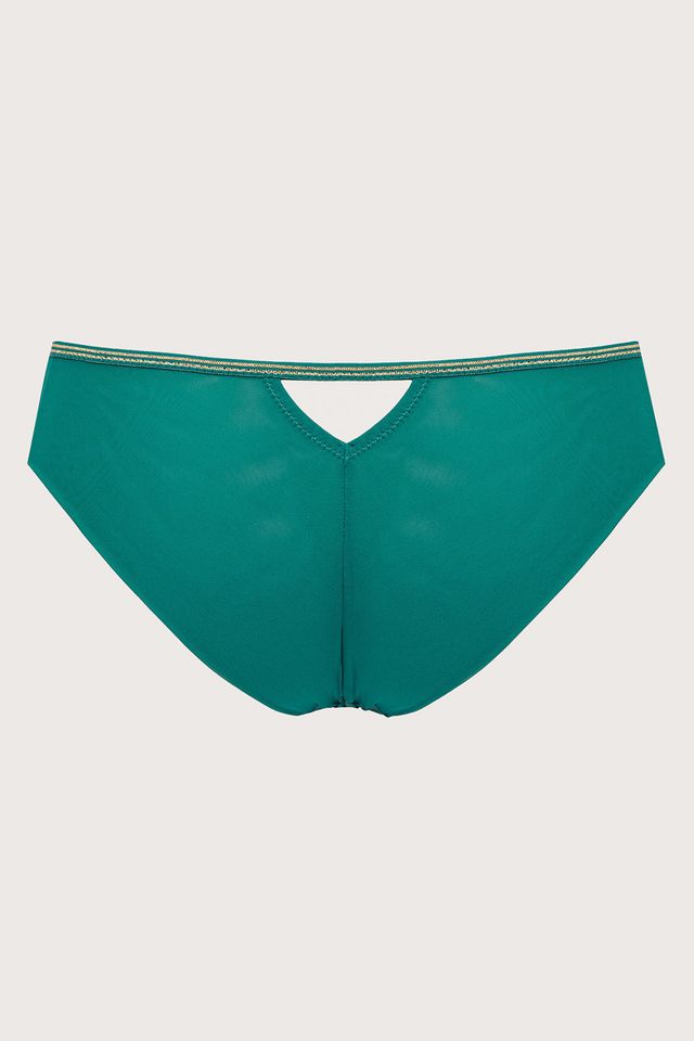 Трусы-бразилиана с цветочным кружевом Chiara Gold