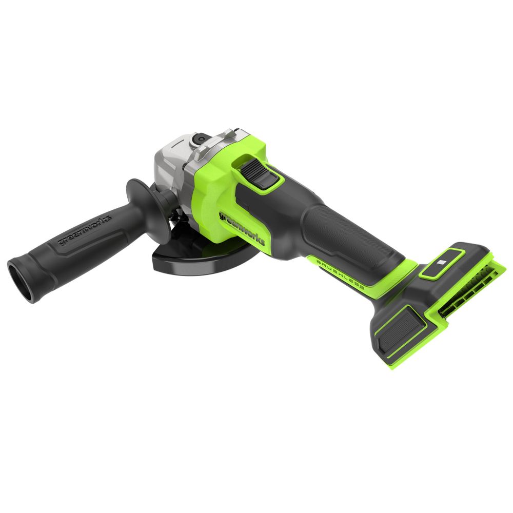 Угловая шлифовальная машина акк. Greenworks AG5900, 24V, б/щет, 125 мм, 8500 об/мин, 3D-Antikickback, без АКБ и ЗУ (3201007)