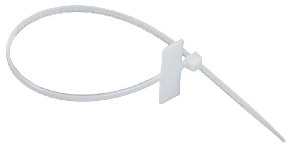 Хомут 2.5х200мм P6.6 маркерный бел. (уп.100шт) IEK UHH14-D025-200-100-K01