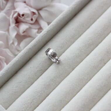 Кафф с отверстием для подвесок 12*5 мм, родий, Ш136