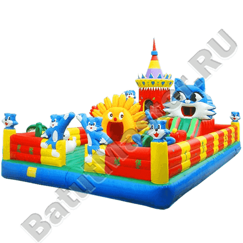 Коммерческий надувной батут "Кошкин дом"
