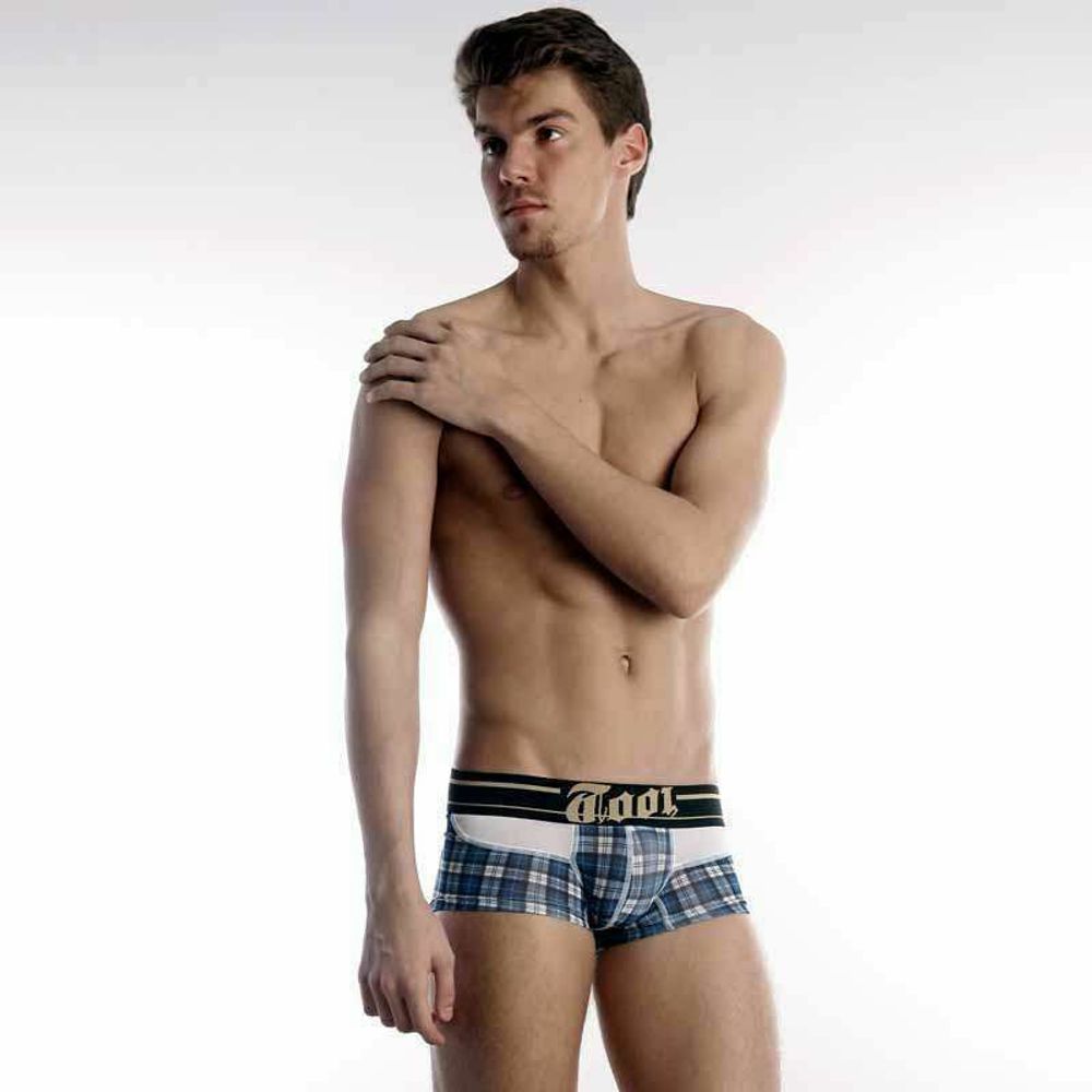Мужские трусы хипсы TOOT Shiny Cup Check Boxer Blue TT00018 Мужские трусы хипсы TOOT Shiny Cup Check Boxer Blue TT00018