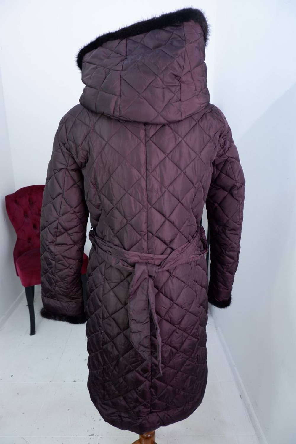 Пальто Baon с меховой отделкой, маркировка S, визуально на 44 размер