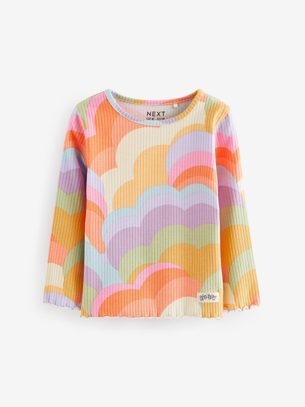 Лонгслив для девочки Next 409-089, 5 шт., Синий, Розовый, Белый