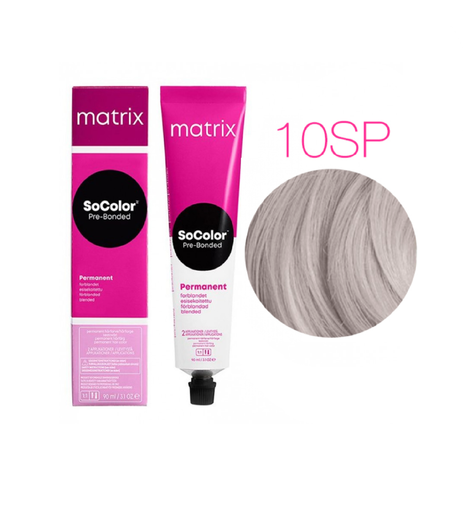 MATRIX Socolor Pre-Bonded стойкая крем-краска для волос 90 мл 10SP очень-очень светлый блондин серебристый жемчужный