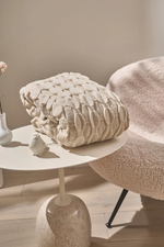 Плед вязаный BUBBLES 120x170 |  молочный