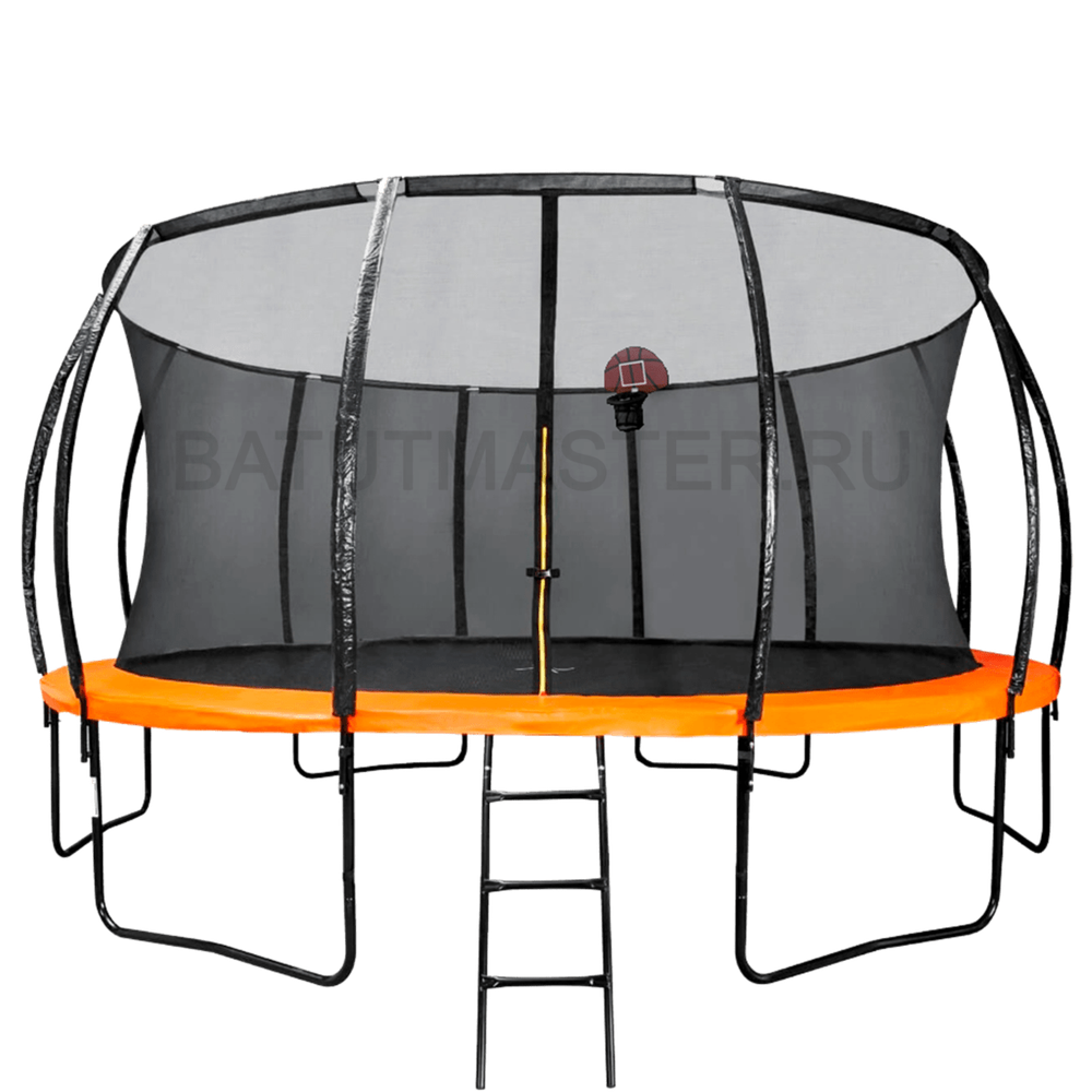 Каркасный батут с баскетбольным кольцом и лестницей, диаметр 8 фт