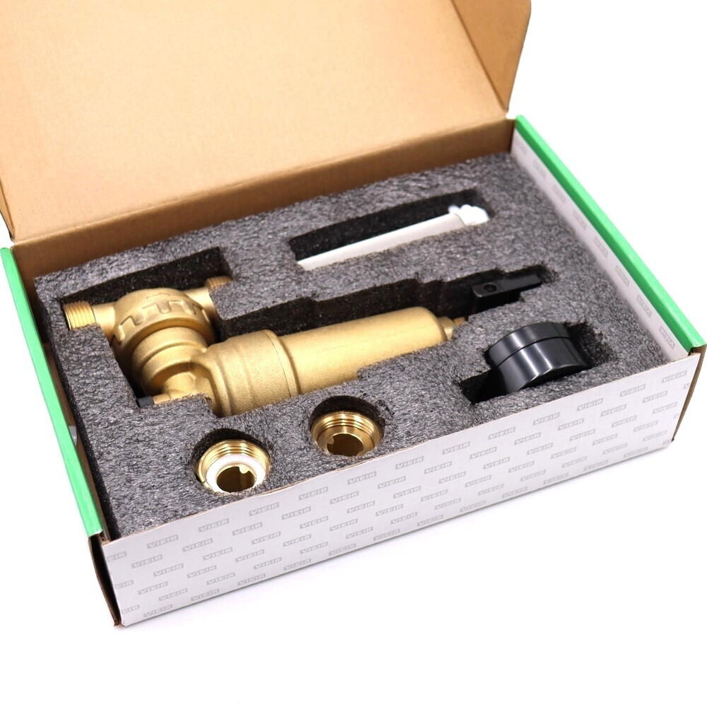 Фильтр свободного вращения с манометром 1/2" для гор.воды VIEIR JH147