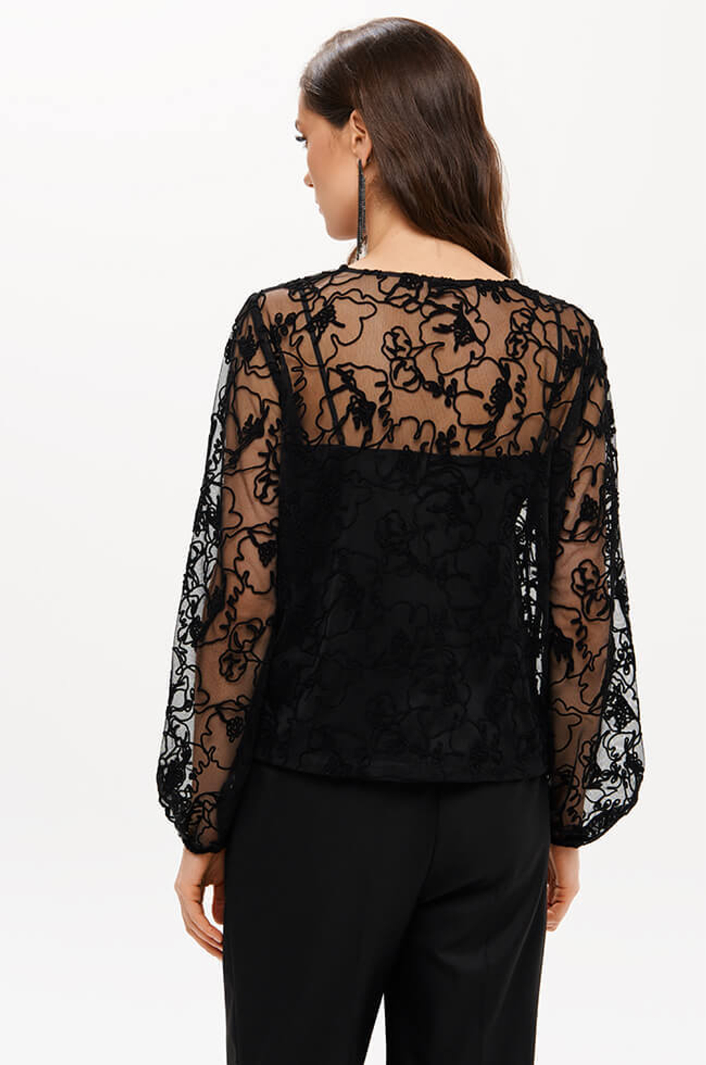 23418 Блузка женская (черный)