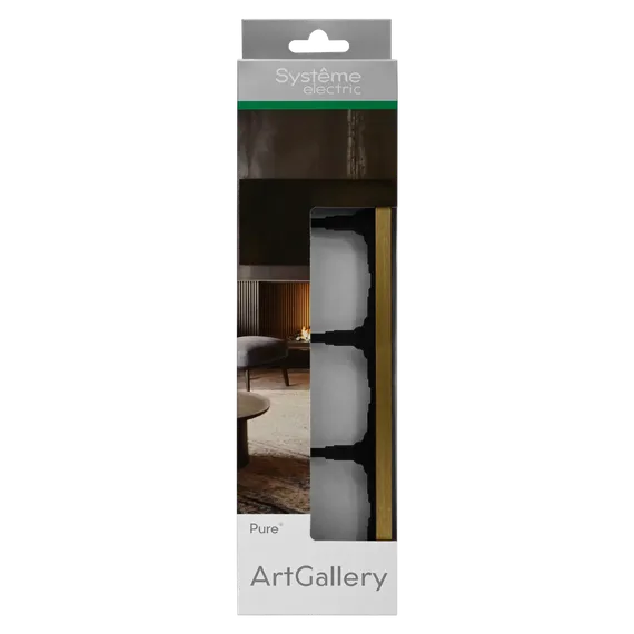 Рамка 4-м ArtGallery Pure метал. латунь SE GAL312204
