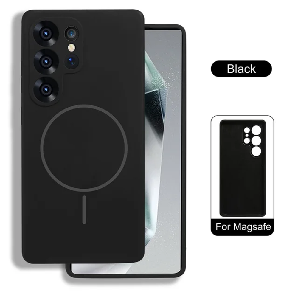 Накладка SILICONE CASE c MagSafe для Samsung S25