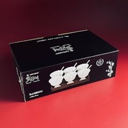 Lenardi 235-091 Набор из 6 креманок 11см с ложками на подставке TROPICAL в под.уп.(х6)Фарфор