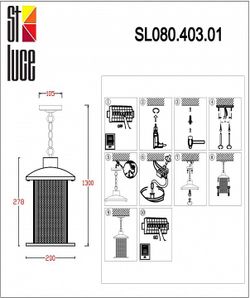Подвесной светильник ST-Luce Lastero SL080.403.01