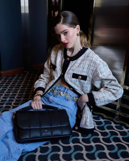 Сумка из натуральной кожи DeLorean caviar