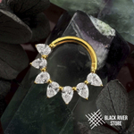 Кликер Pearida Crystal PVD Yellow 1.2мм-