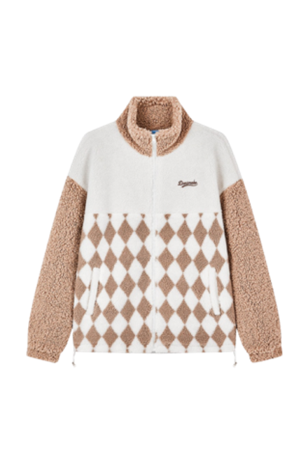 Шерповая куртка DONSMOKE "Rhombus" Oversized Sherpa Jacket