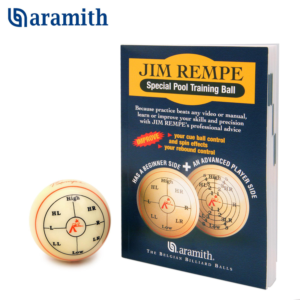 Тренировочный шар для пула 57,2 мм "Aramith Jim Rempe Pool" блистер