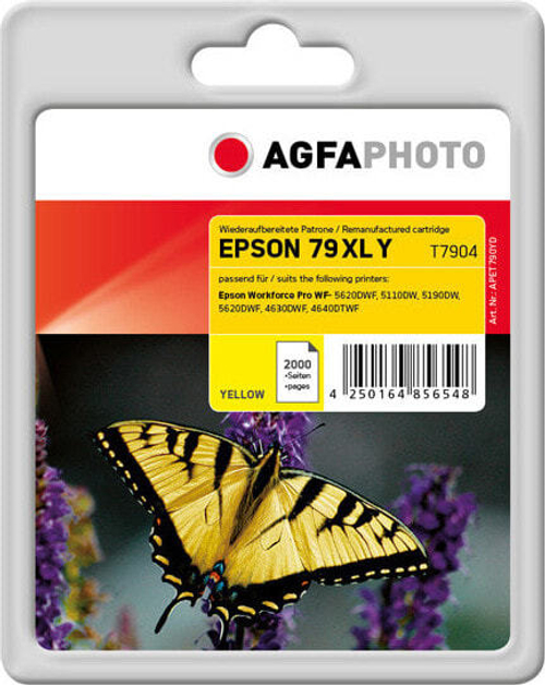 Картридж струйный желтый 1 шт AgfaPhoto Holding GmbH APET790YD