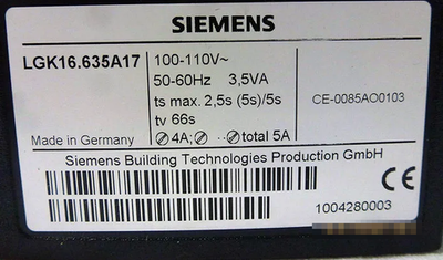 Топочный автомат Siemens LGK16.635A17
