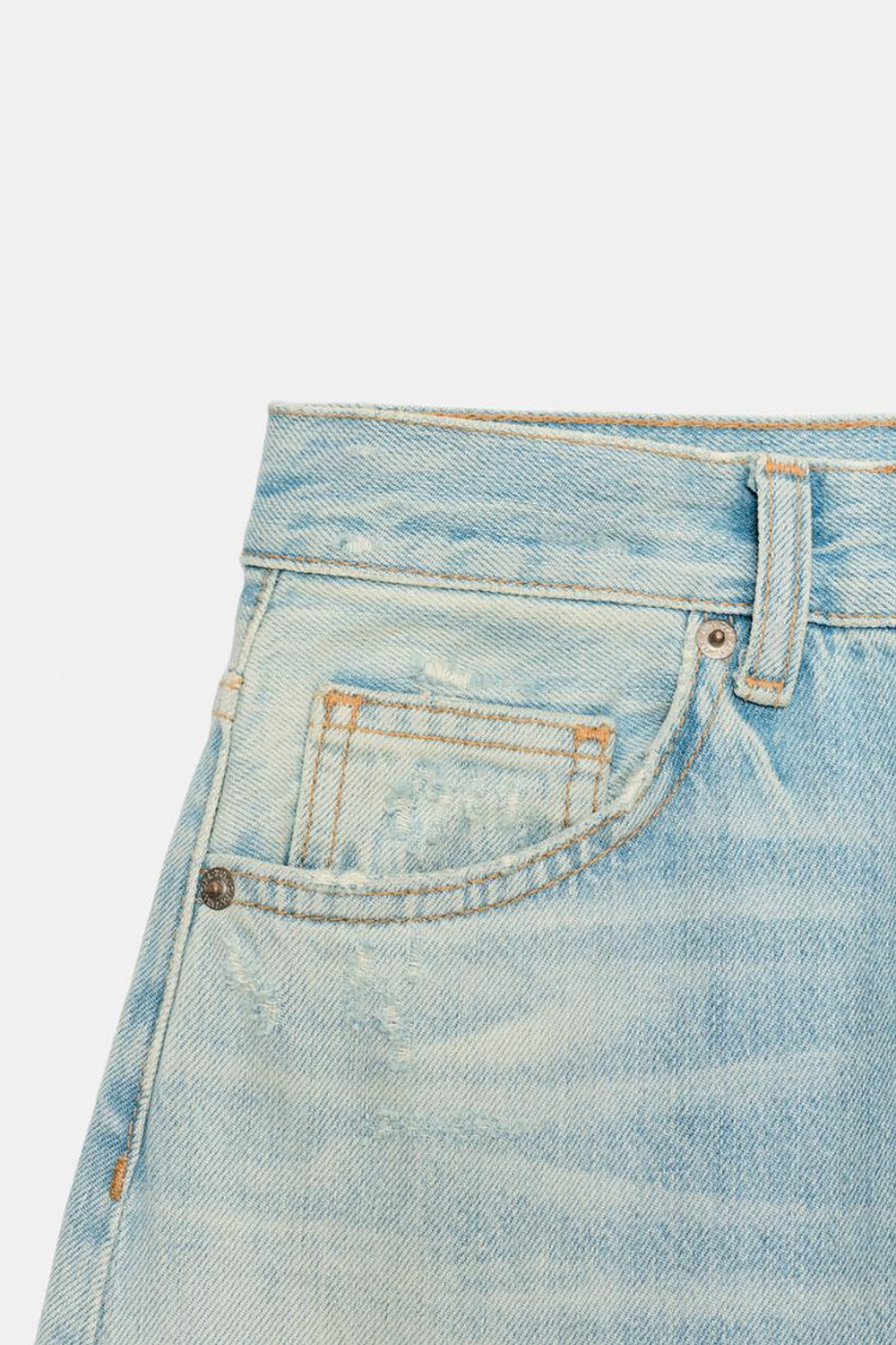 ZARA ДЖИНСЫ TRF EXTRA WIDE-LEG С ВЫСОКОЙ ПОСАДКОЙ, ГОЛУБОЙ