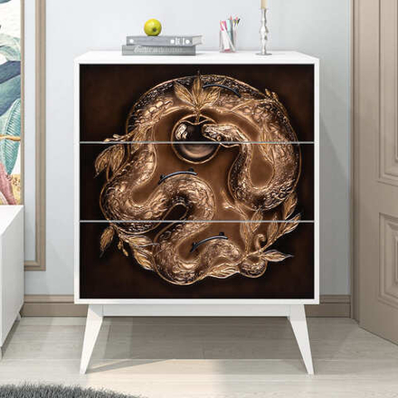 Комод Яблоко Евы с 3 ящиками Айс