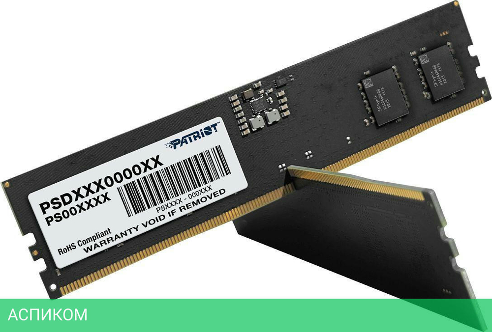 Оперативная память Patriot DDR5 2x16Gb 4800MHz Signature RTL PC5-38400 CL40 DIMM ECC 288-pin 1.1В (PSD532G4800K)