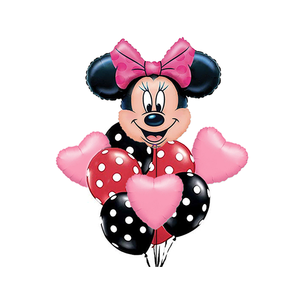 Фонтан из воздушных шаров "Минни"