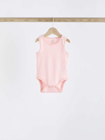 Боди без рукавов для малышей Next K79-573, 5 шт., Белый, Розовый