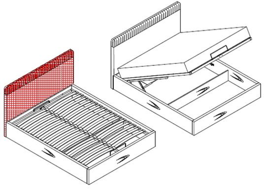 Кровать с подъемным механизмом MENORCA, MOD INTERIORS