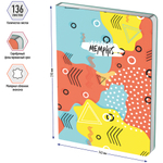 Ежедневник недатированный, А5, 136л., кожзам, Berlingo "Memphis", серебряный срез, с рисунком