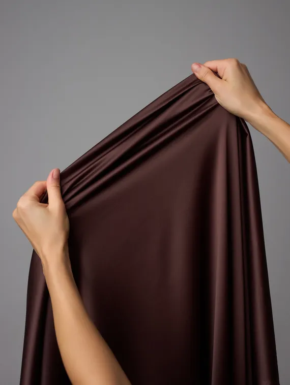 Атлас-стрейч бельевой арт.1007, Китай, шоколад