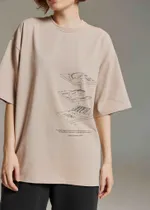 Футболка Called a Garment Diagram Какао