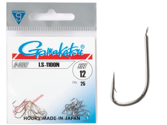 Крючки Gamakatsu LS-1100N HOOKS NICKEL разм. 12 25шт.