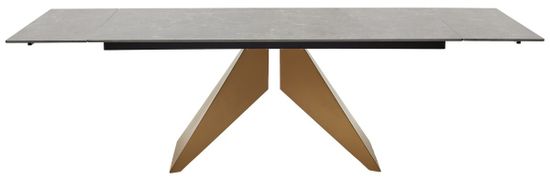 Стол ALES 180 BLACK GRAVE SOLID CERAMIC, керамика / бронзовый