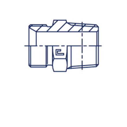 Штуцер FC BSP 2 - NPT 2